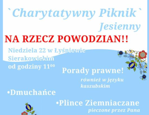 Jako #adwokat udzielę jutro porad prawnych w trakcie pikniku charytatywnego. Datki przeznaczę na powodzian.